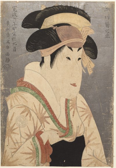El actor Segawa Kikujurō III como Oshizu, esposa de Tanabe de Toshusai Sharaku